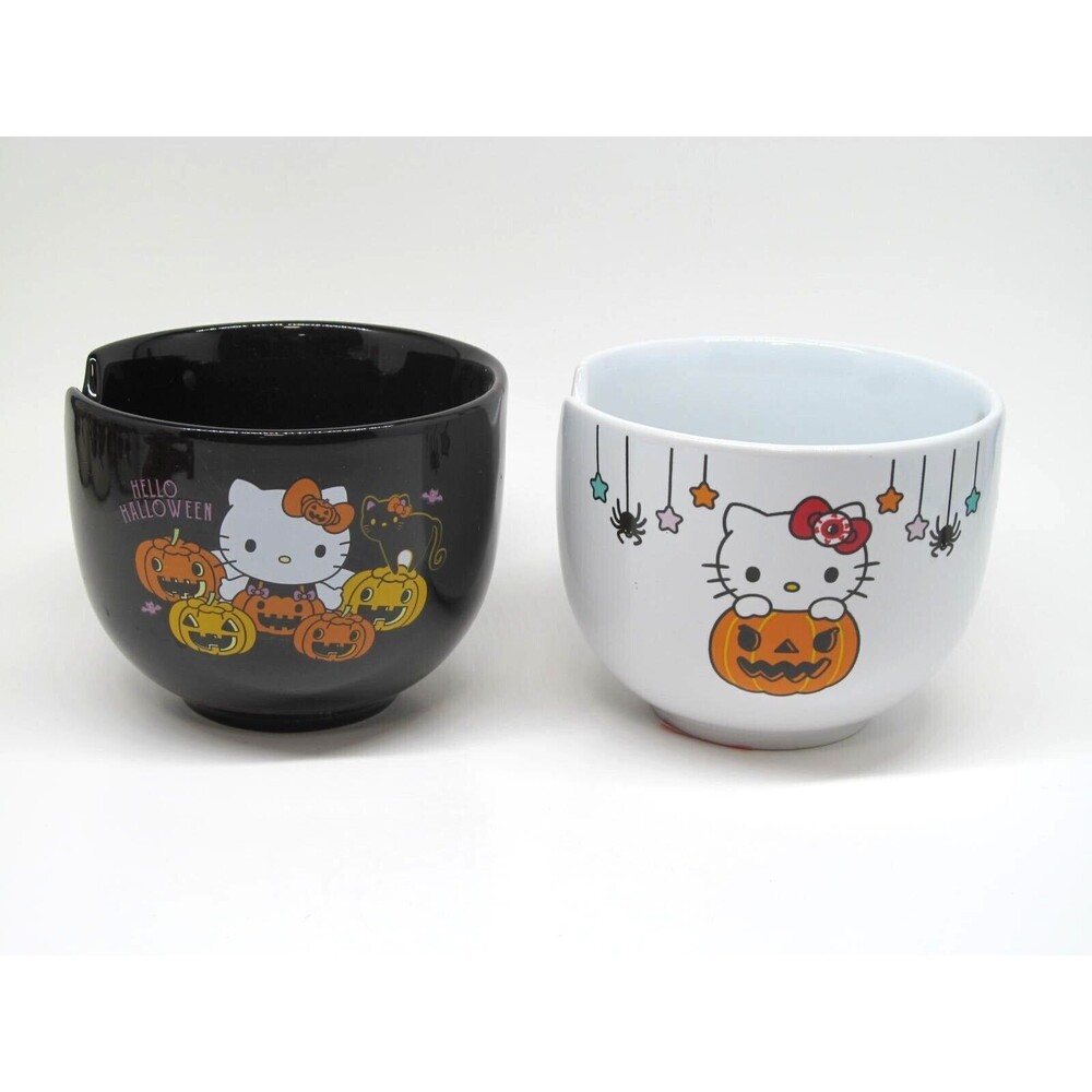 Hello Kitty By Sanrio Set Of 2 Raman Noodle  Pasta Rice Bowls VGC